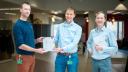 Thijs Nugteren (voorzitter NBNL werkgroep Realtime Interface), Anne Klaas Jellema (directeur Directeur Asset- en Productmanagement Liander) en René Troost (namens de technische subgroep RTI)