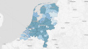 Invoerkompas groen gas kaart van Nederland